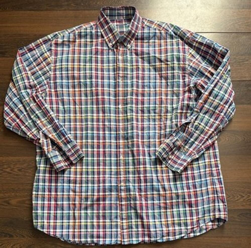 Paul & Shark Yachting Multicolor Plaid Shirt Mens 2XL